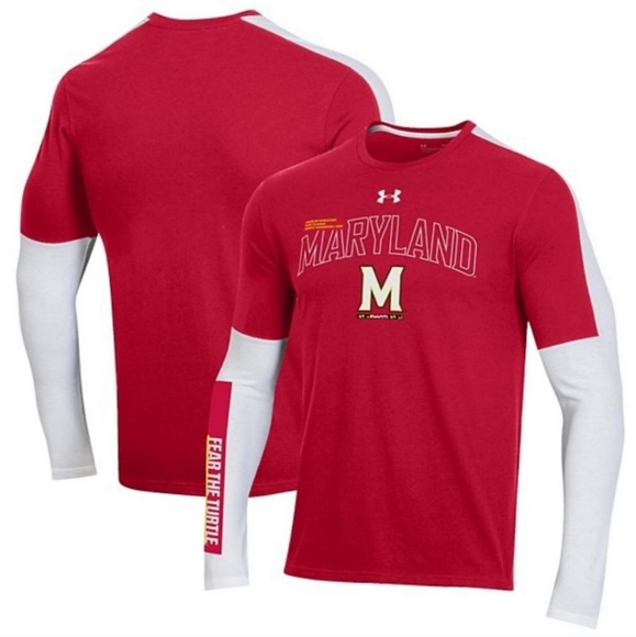 NWT Men's University of Terrapins Under Armour Long Sleeve T-shirt - Picture 1 of 8